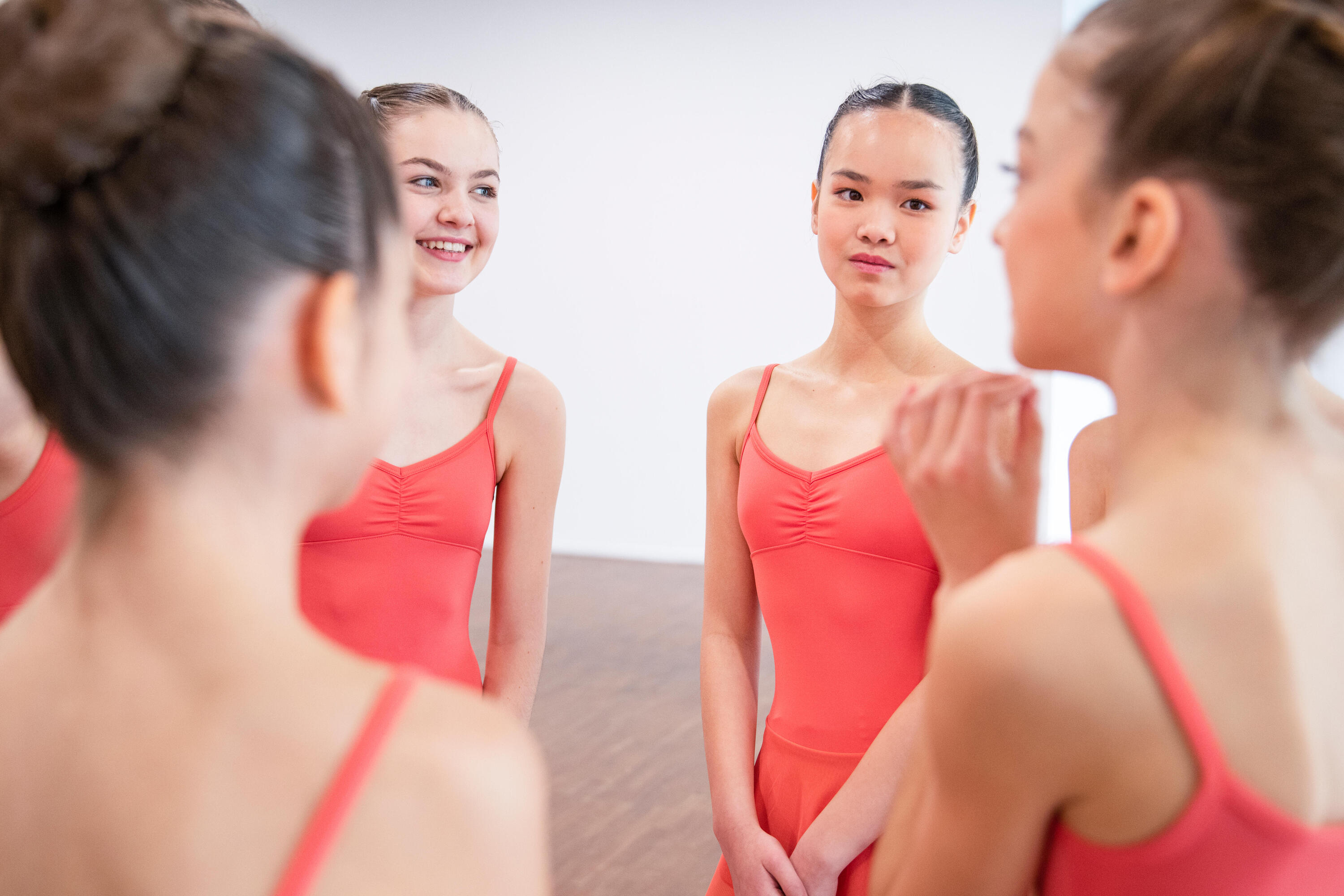 Túnica de ballet extensível Menina, Rosa  8/8