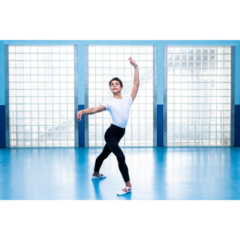 Ballettschuhe geteilte Sohle Stretch-Leinen Gr. 28‒40 weiss