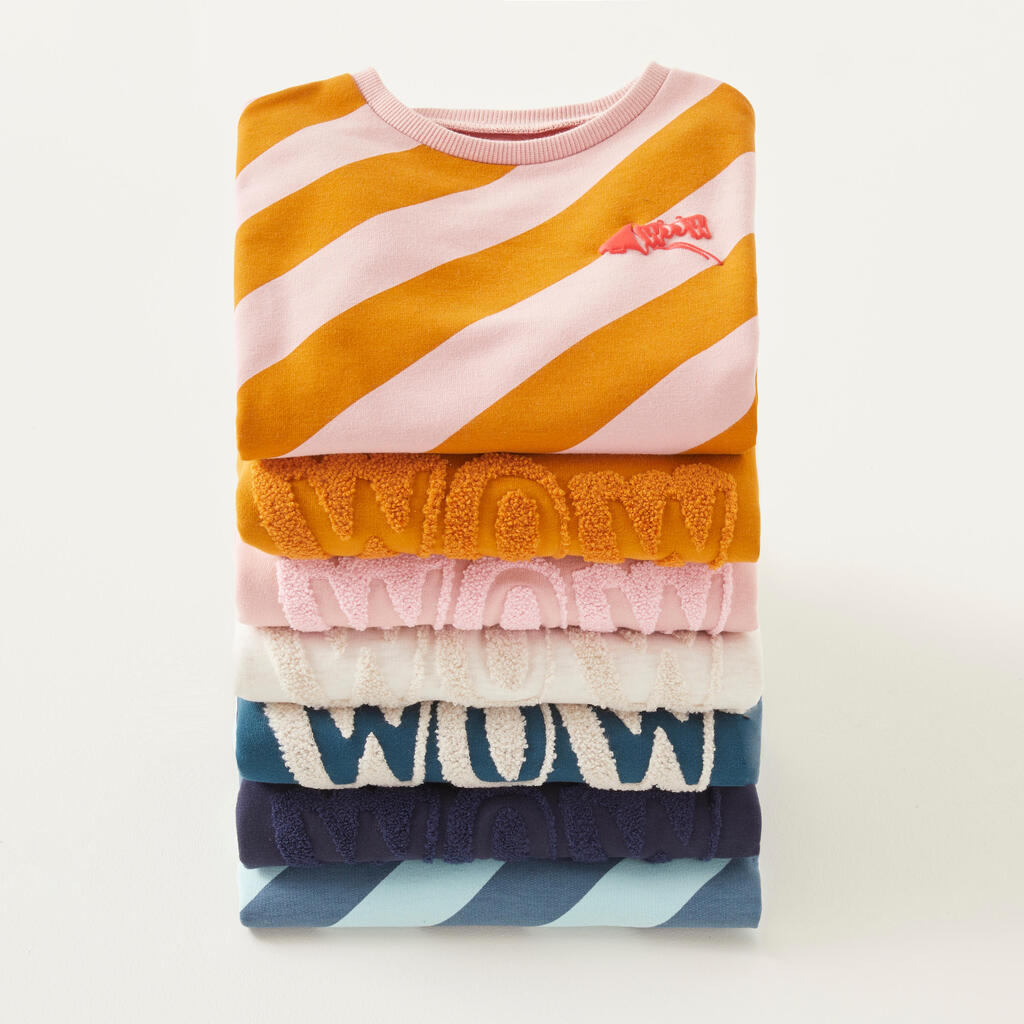 Kids' Basic Sweatshirt - Blue/Turquoise Stripes