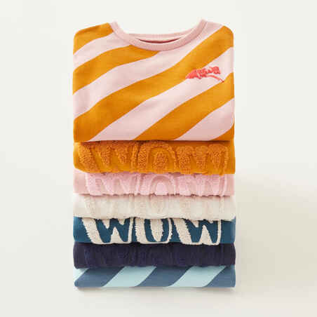 Kids' Sweatshirt Basic - Beige with Motifs