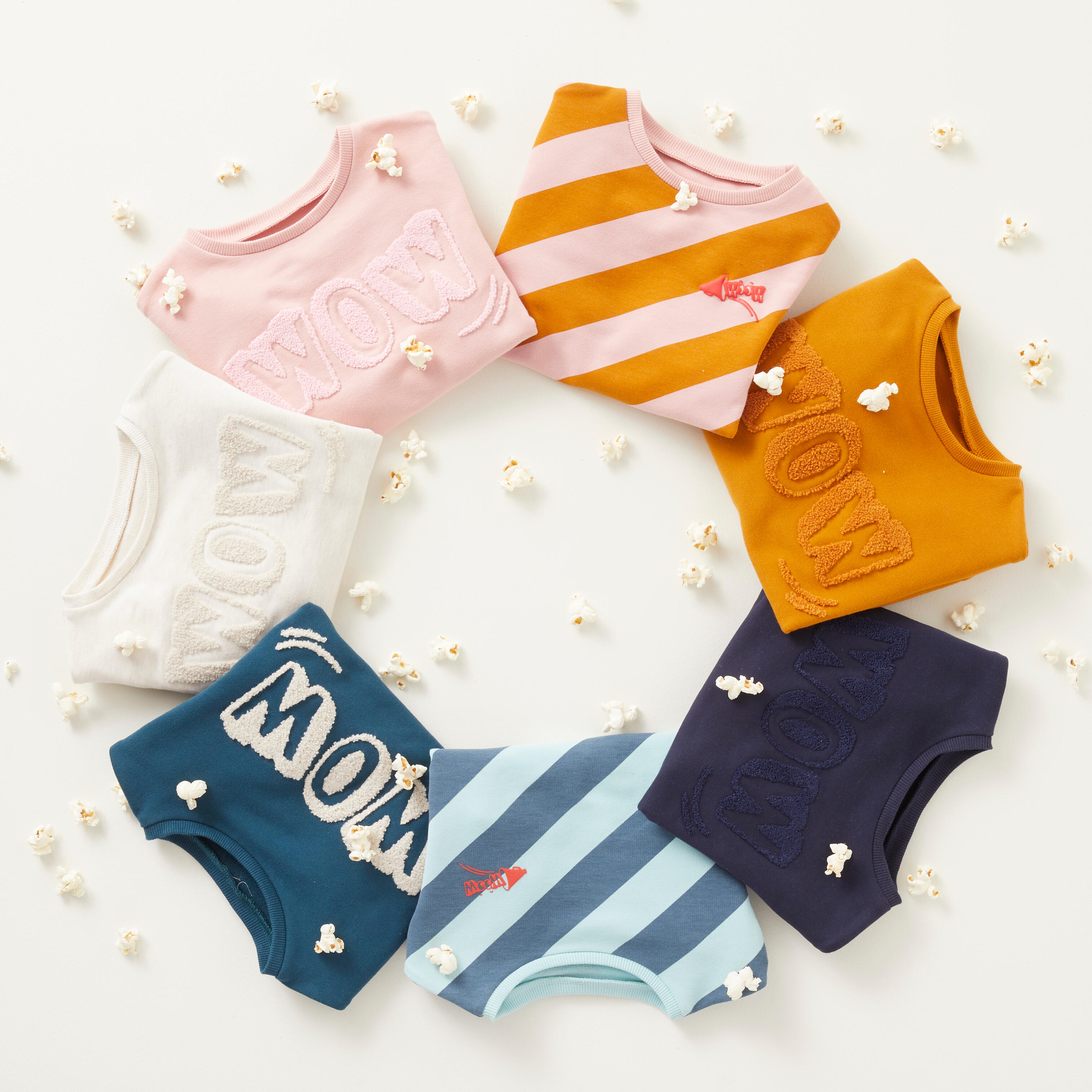 Kids’ Basic Sweatshirt - Beige with Motifs - DOMYOS