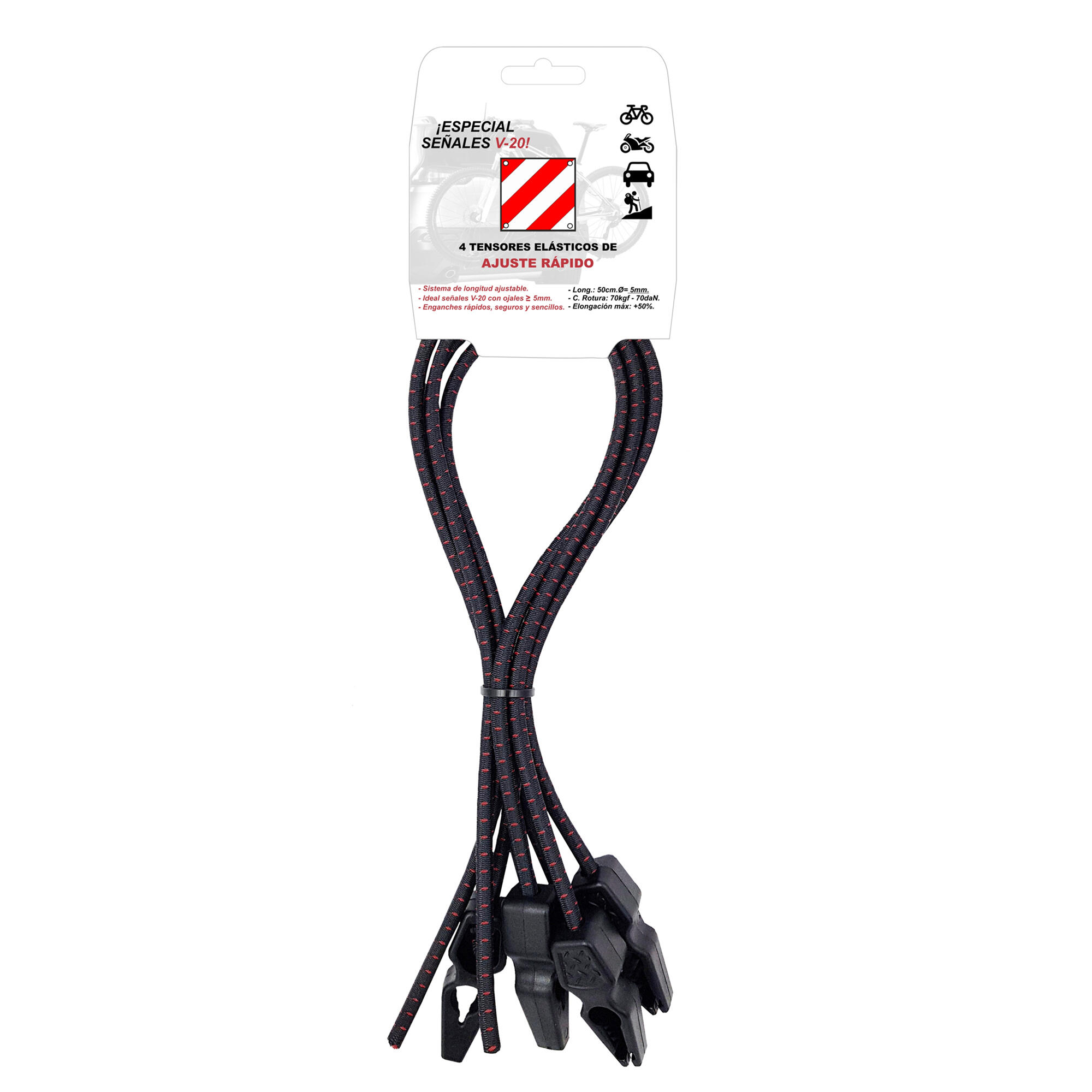 Pulpos tensores elásticos Pack de 4 para placa V 20 Magma 21/28