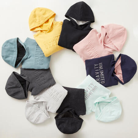 Толстовка дитяча 500 з капюшоном рожева з принтом