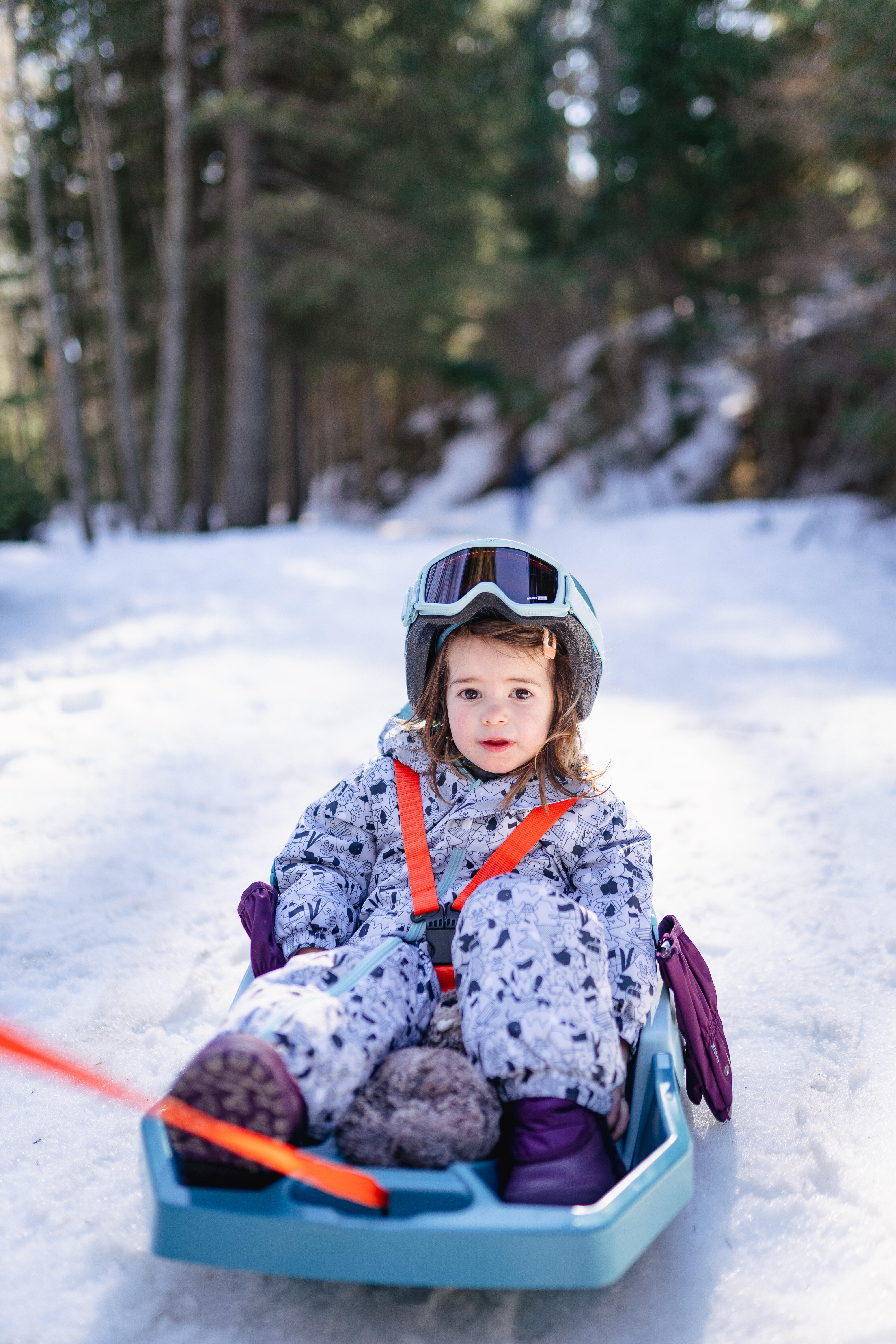 Warm Baby Ski Suit - 500 Warm - Grey Patterned