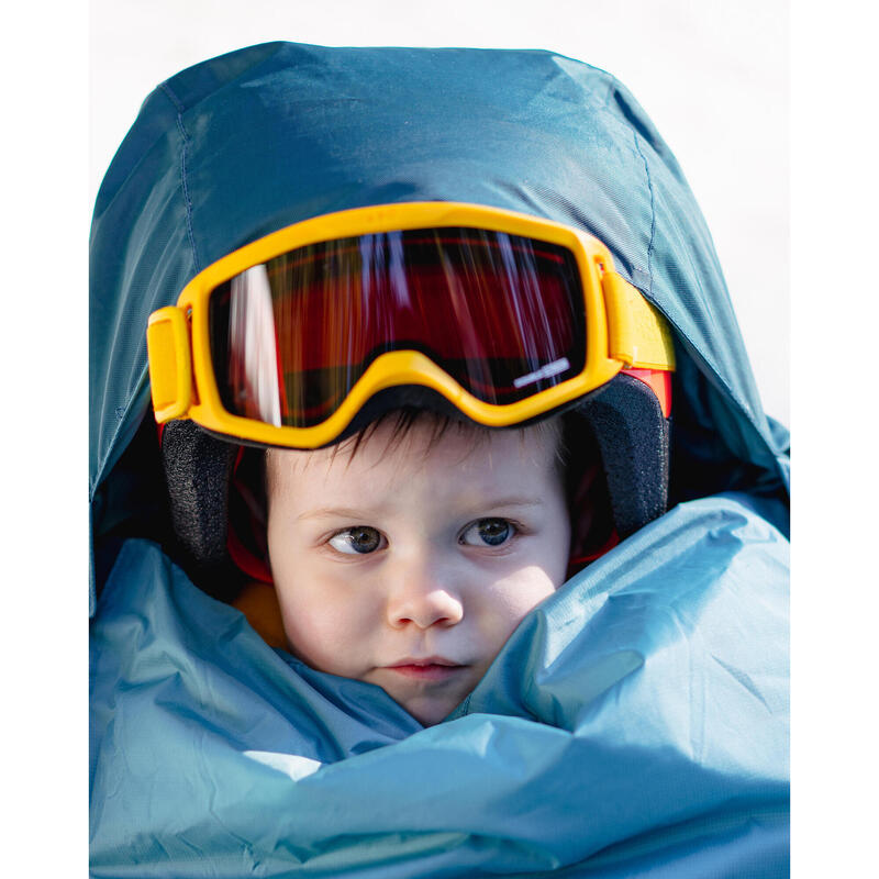 Masque de ski enfant de 12 à 36 mois beau temps jaune