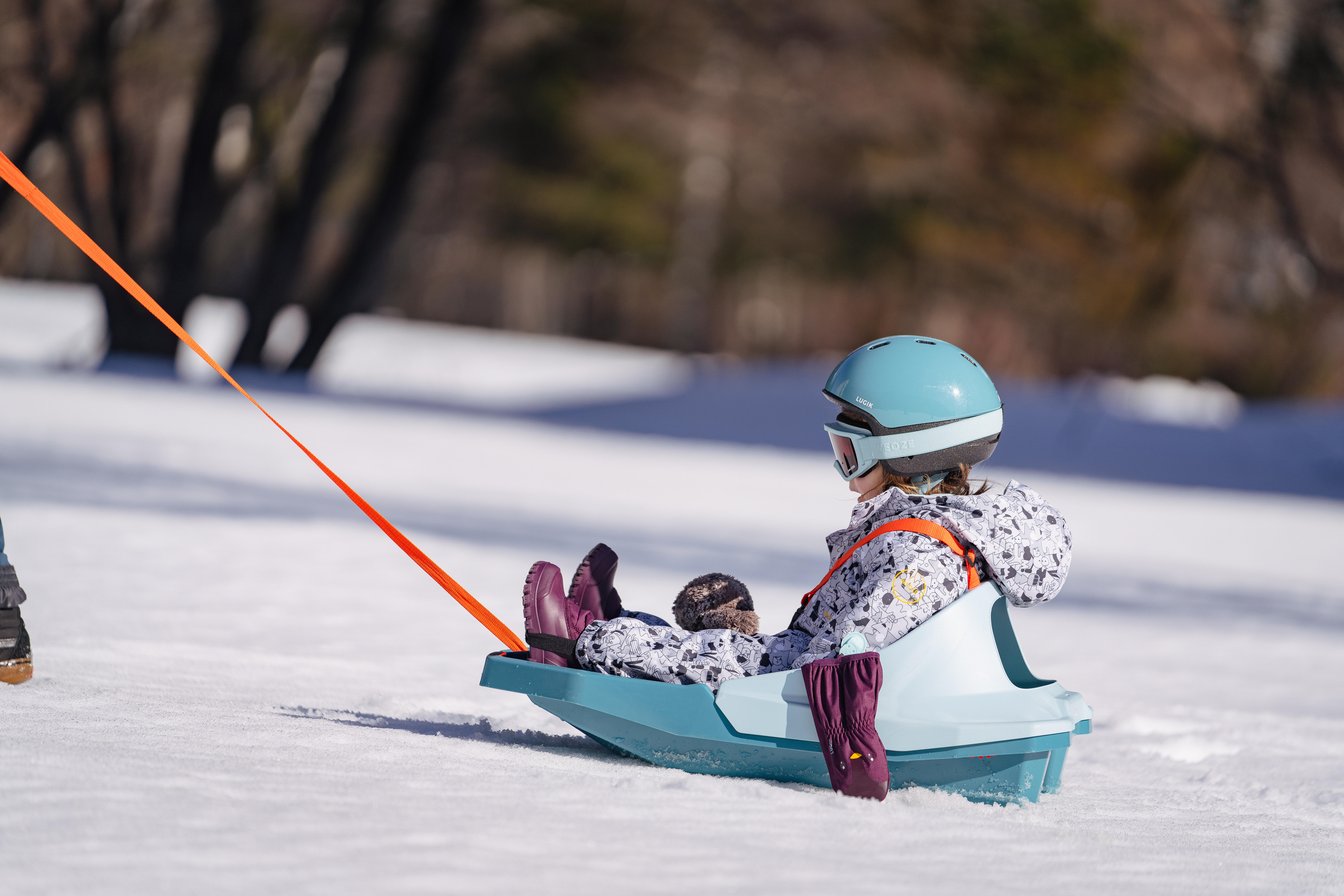 Polaire bébé ski / luge - MIDWARM bleue