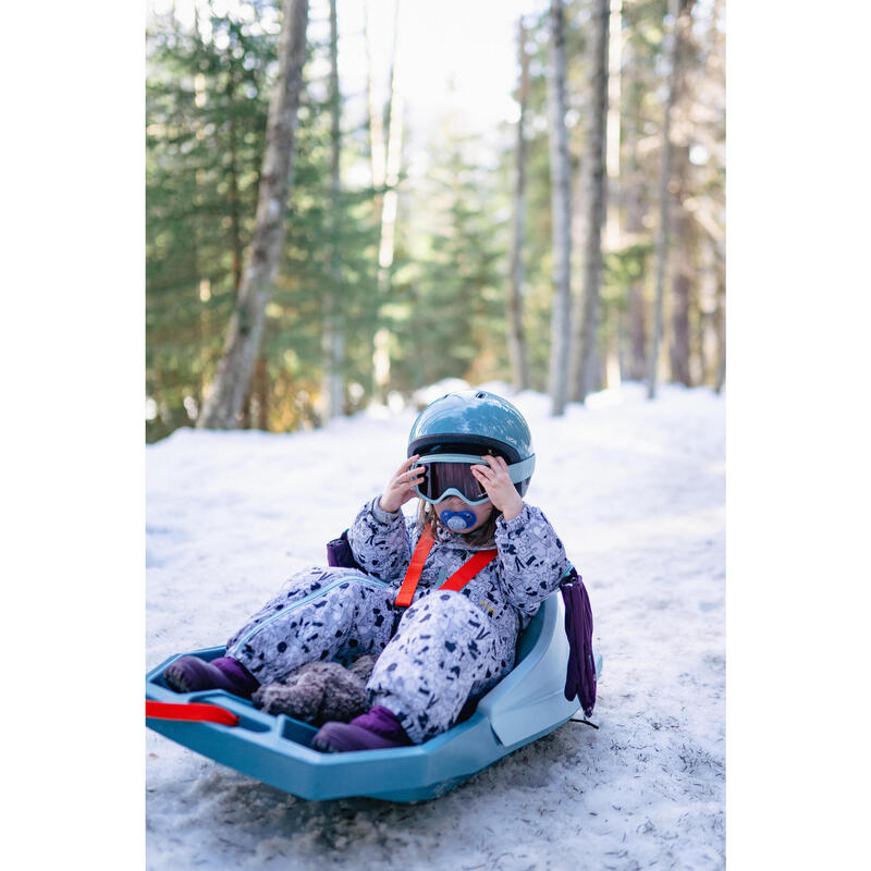 Masque de ski enfant de 12 à 36 mois beau temps turquoise