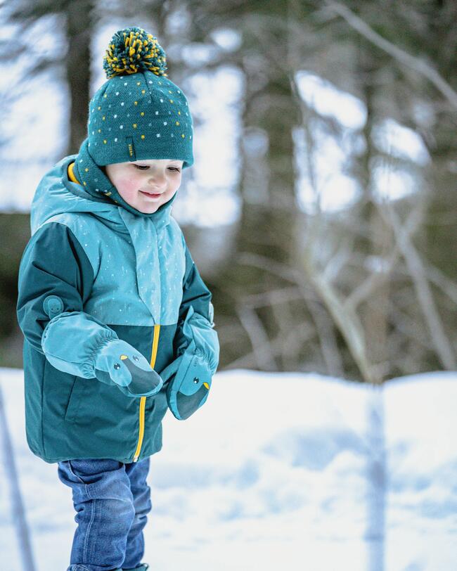 Baby Ski Jacket WARM LUGIKLIP - Turquoise
