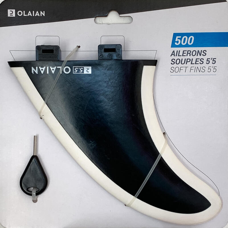 Soft edge vinnen 5"5 voor twin fish surfboards 2 stuks