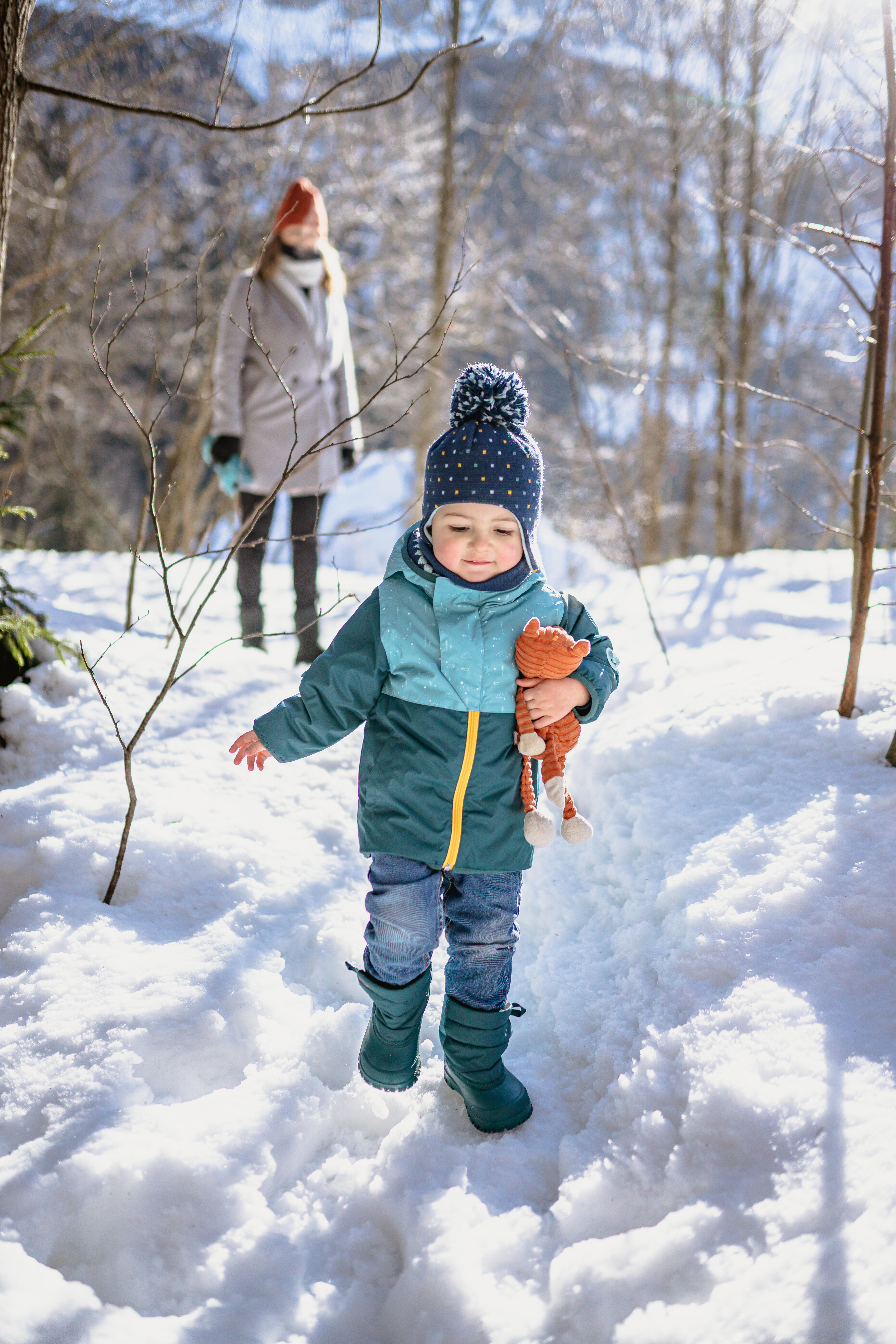 Bonnet péruvien de ski enfant - Warm bleu - WEDZE