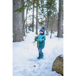 Moufles ski bebe 500 warm turquoises WEDZE Decathlon