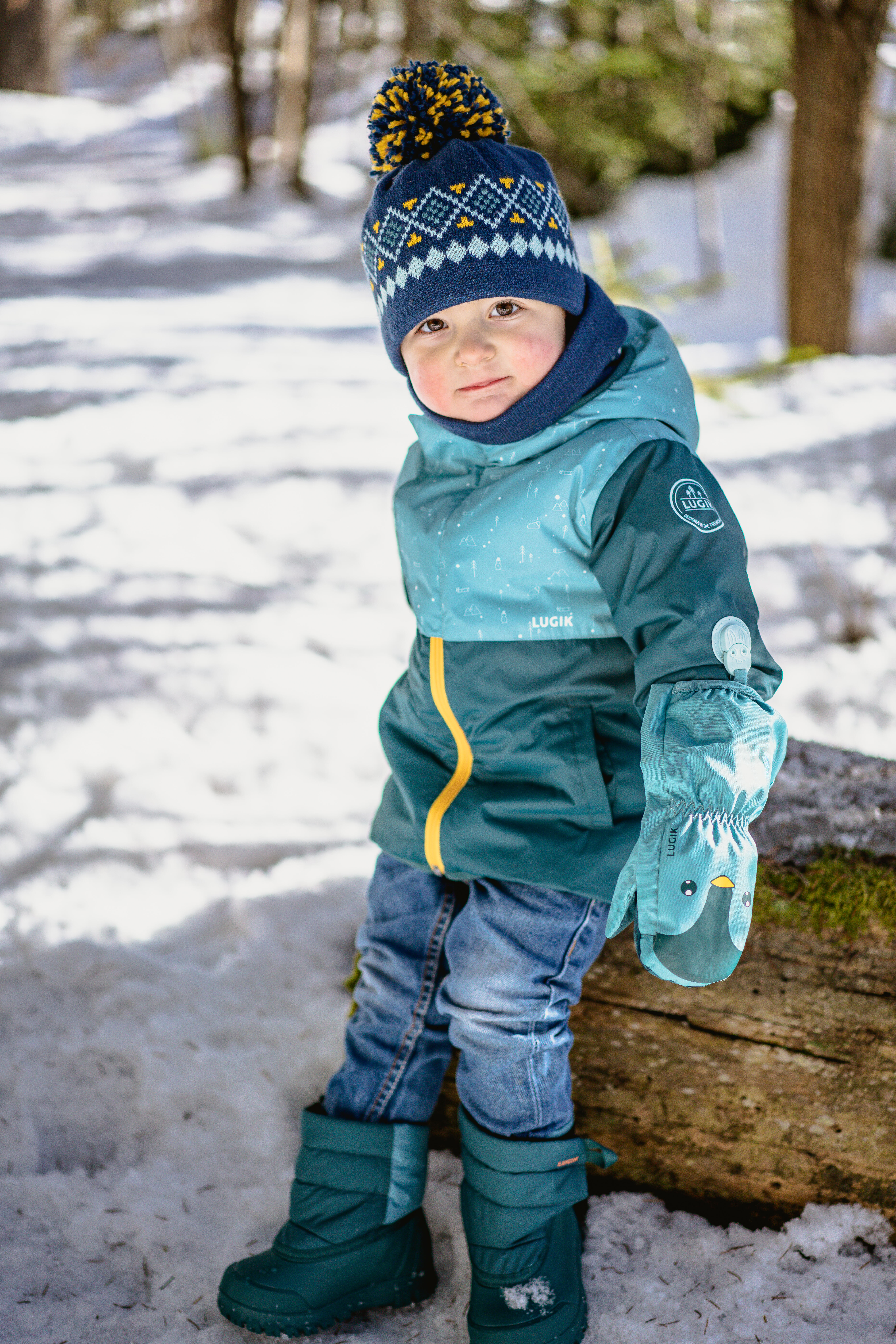 Doublé polaire enfant en bas âge mitaines enfants hiver chaud