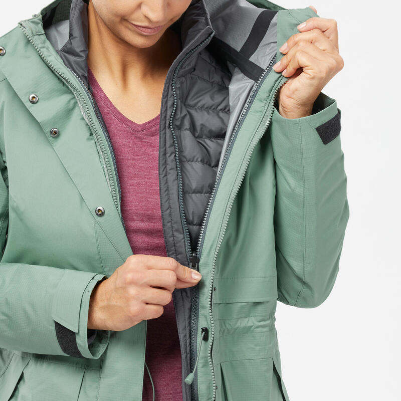 3-in-1-Jacke Damen bis -10 °C wasserdicht - Travel 900 Compact