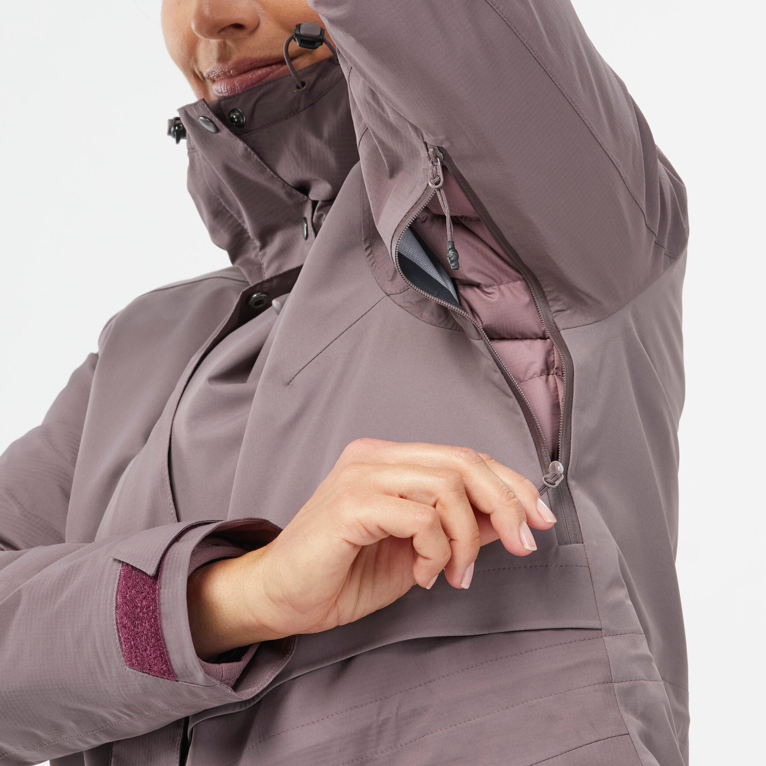 Women's 3-in-1 Waterproof Travel Trekking Jacket - Travel 900 Compact -10°C