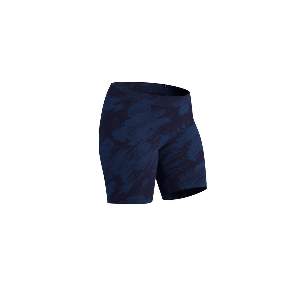 Short Cycliste Fitness Femme - 500 imprimé Bleu marine