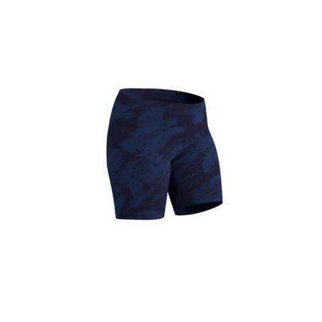 Women's Fitness Cycling Shorts 500 - Navy Blue Print