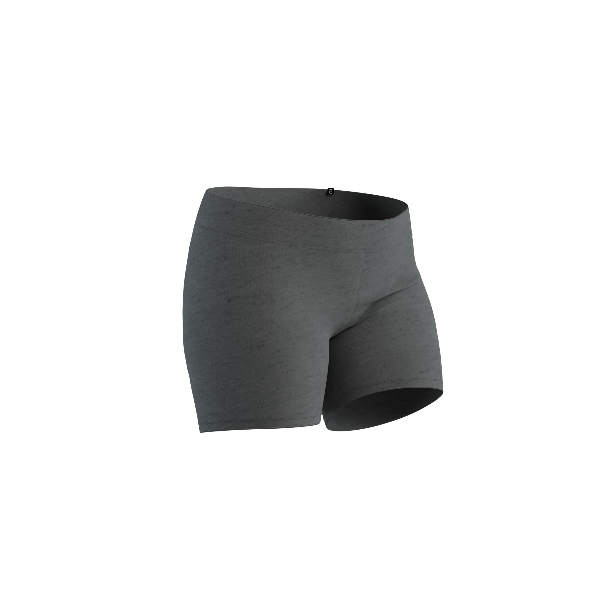 Women's Fitness Slim-Fit Shorts 500 - Grey 1/1