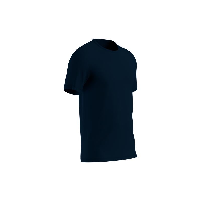 Fitness T-shirt voor heren slim fit 500 donkerblauw