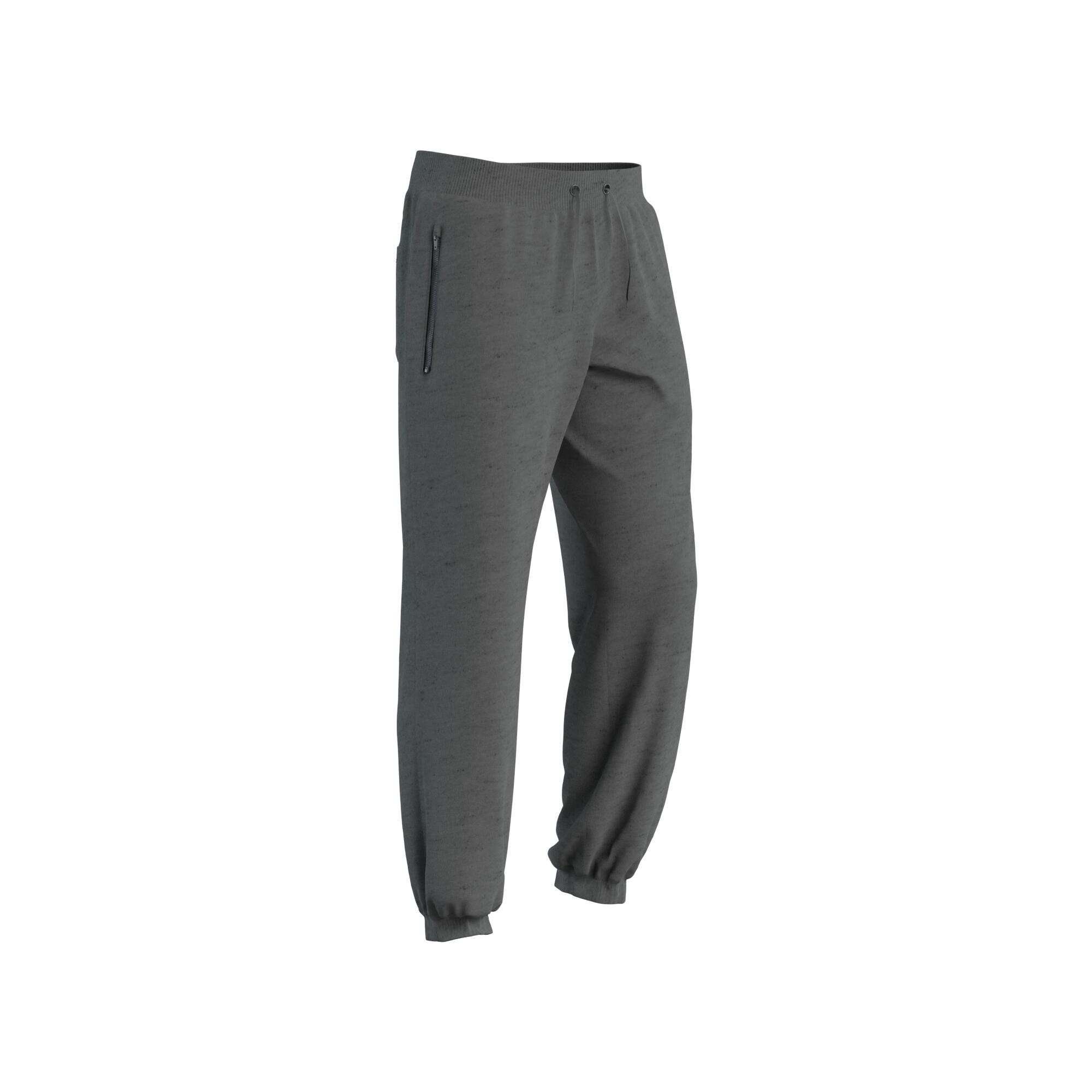 Pantalon De Trening Calduros Regular 500 Warm Fitness Gri Barbati