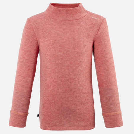 Base layer top, Baby ski first layer - WARM Pink