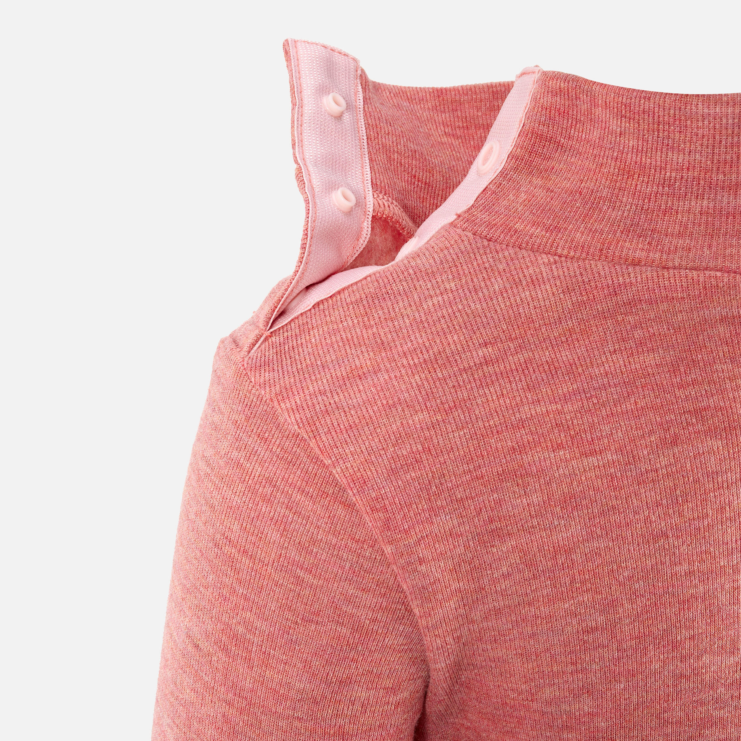 Base layer top, Baby ski first layer - WARM Pink 5/6