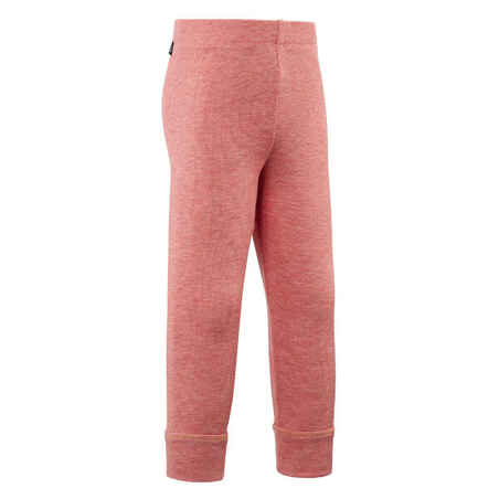 Base layer trousers, Baby ski leggings - WARM pink