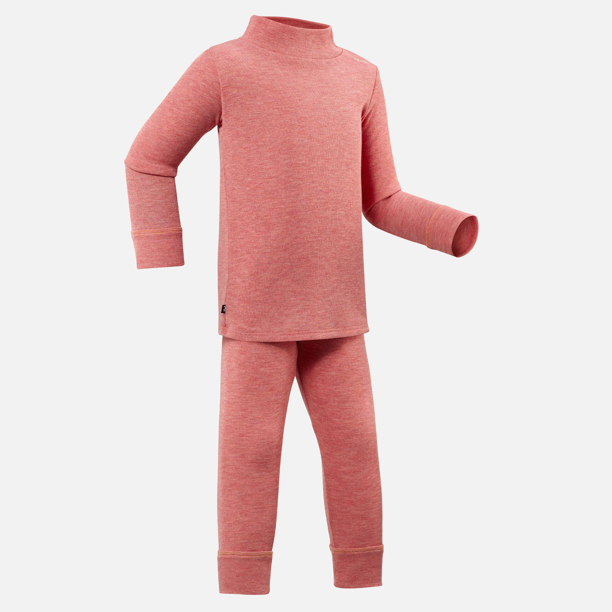 Base layer trousers, Baby ski leggings - WARM pink 7/7