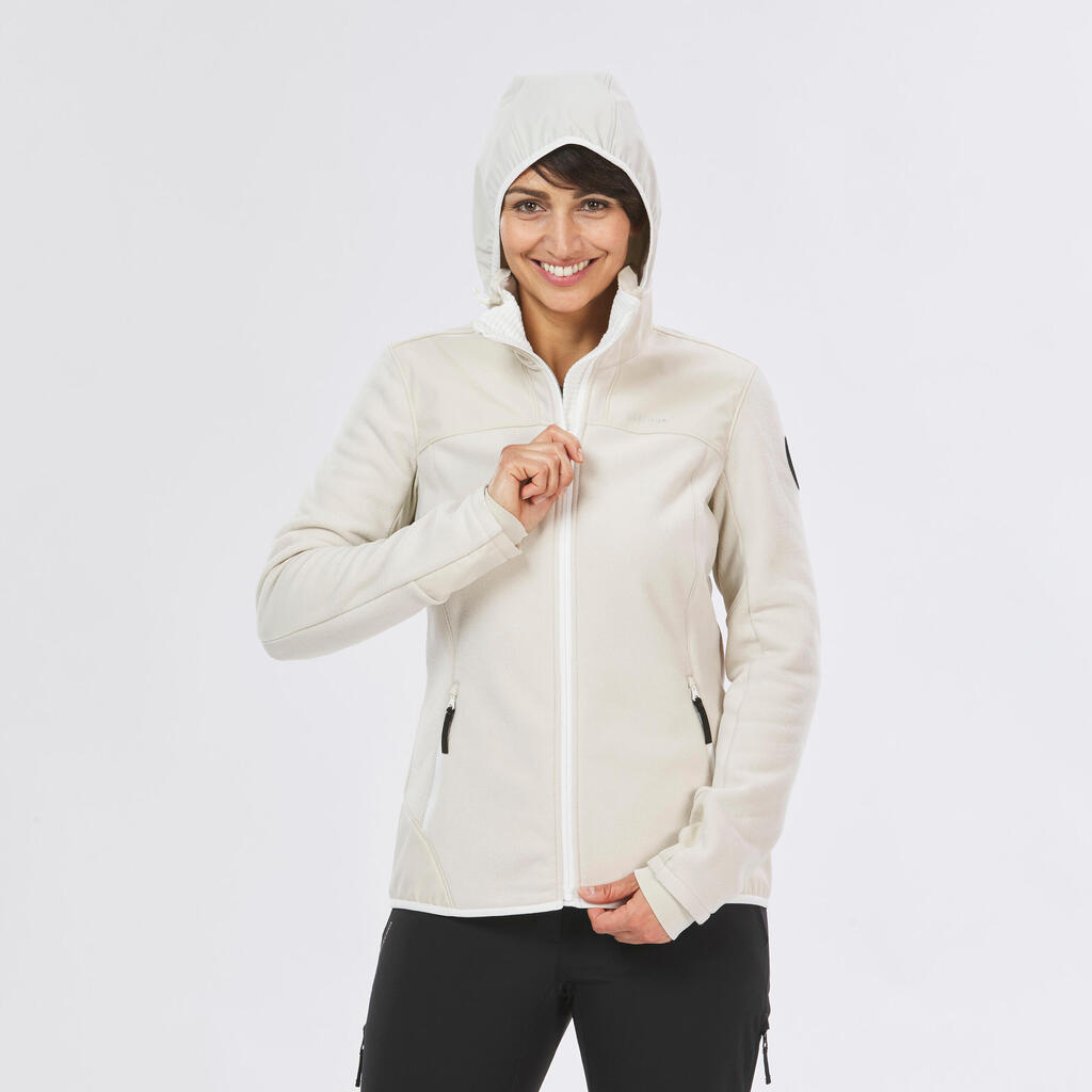 Fleecejacke Damen warm Winterwandern - SH500 Mountain 