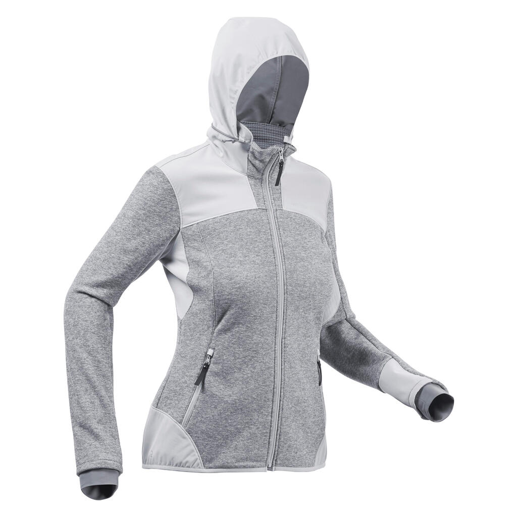 CHAQUETA POLAR MUJER SH500 GRIS