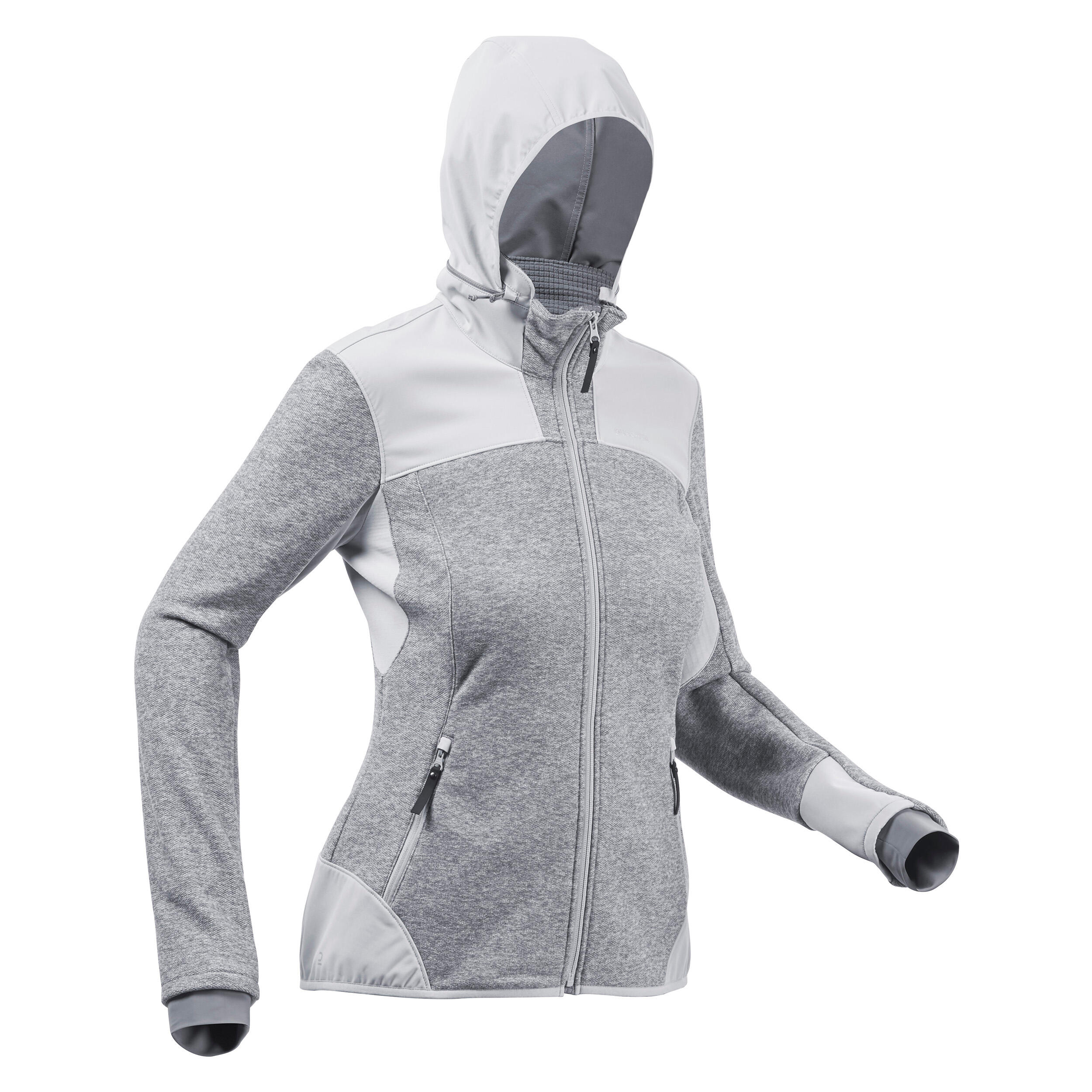 Chamarra de senderismo de forro polar calida para mujer SH500 Mountain