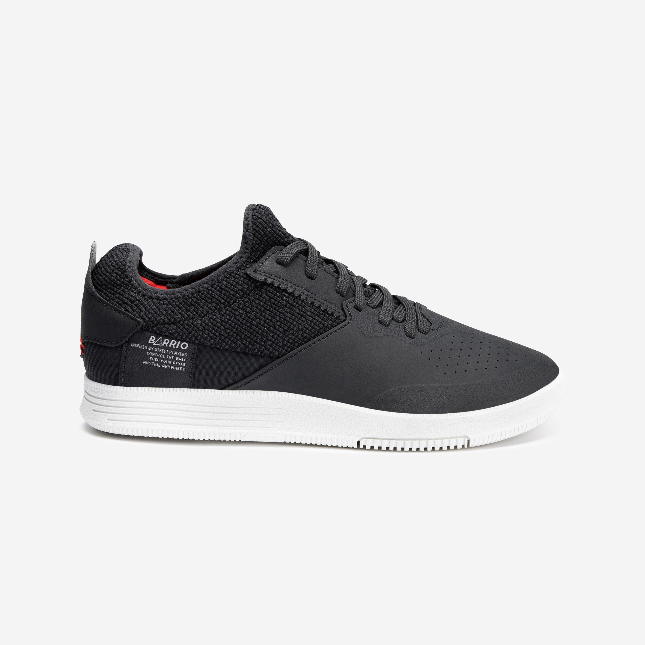 Kipsta - Chaussures De Street Football Barrio Noires - Chaussures De Futsal - Football / Futsal / Sepak - Blanc-gris-rouge - 46 - Decathlon