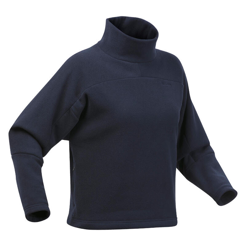 Sudadera polar de montaña y nieve Mujer Quechua SH100 X-Warm azul