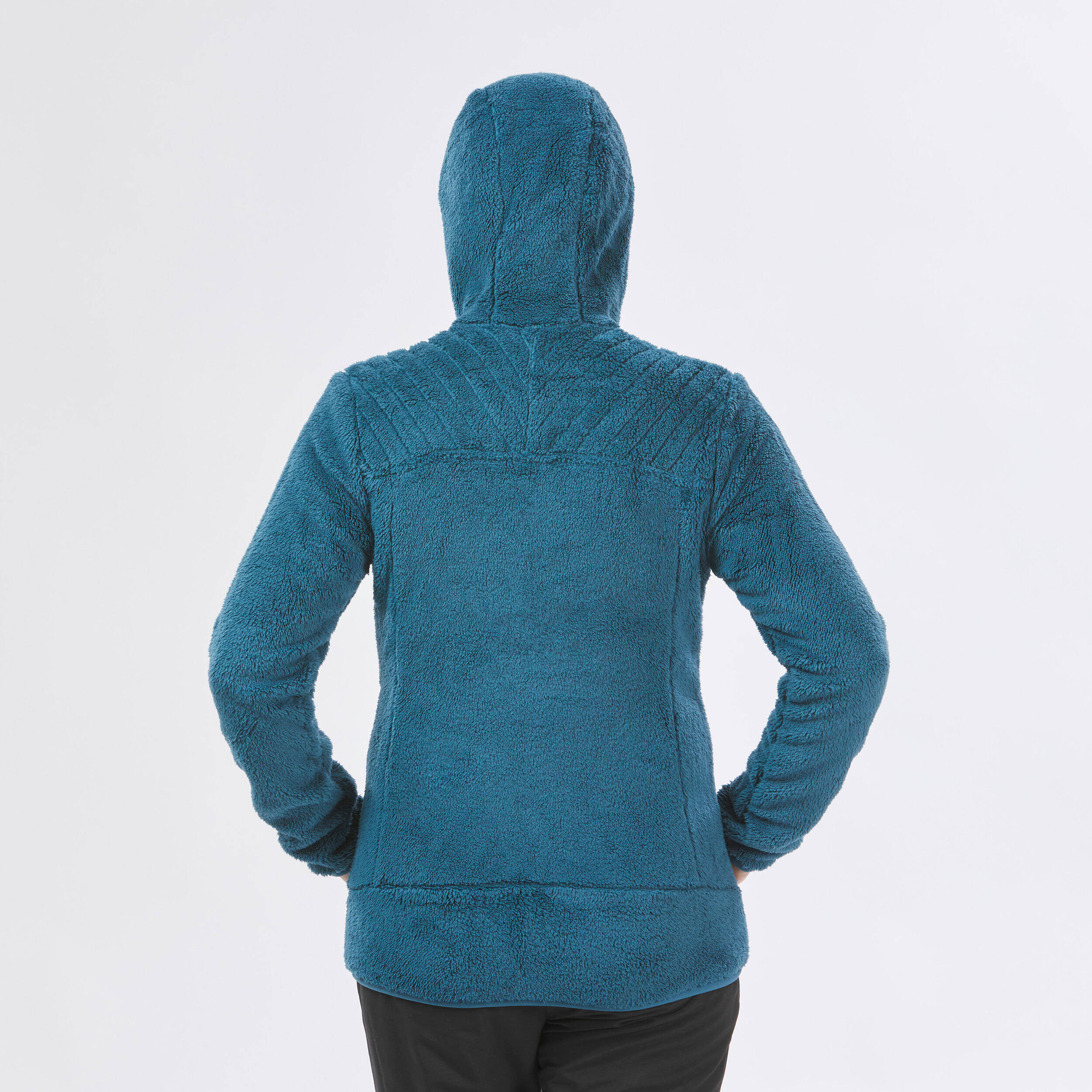 Women’s Warm Hiking Fleece Jacket NH500 - Blue -  3