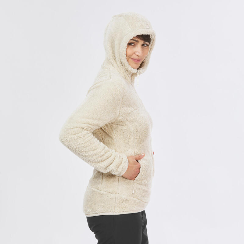 女款保暖刷毛登山健行外套 SH100 ULTRA-WARM