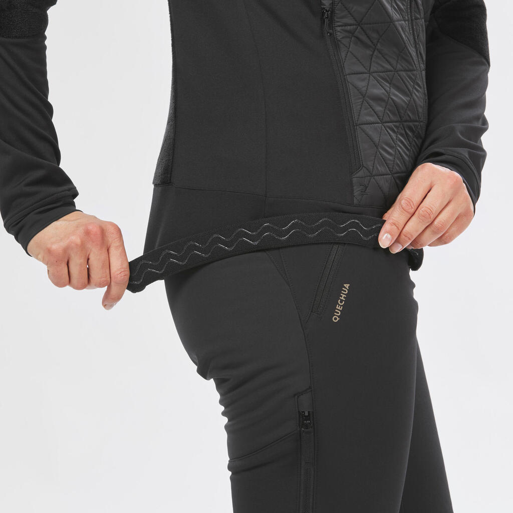 Moteriškas šiltas kombinuotas fliso žygių džemperis „SH900 Mountain“