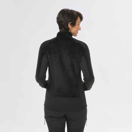 Moteriškas šiltas kombinuotas žygių fliso džemperis „SH900 mountain“