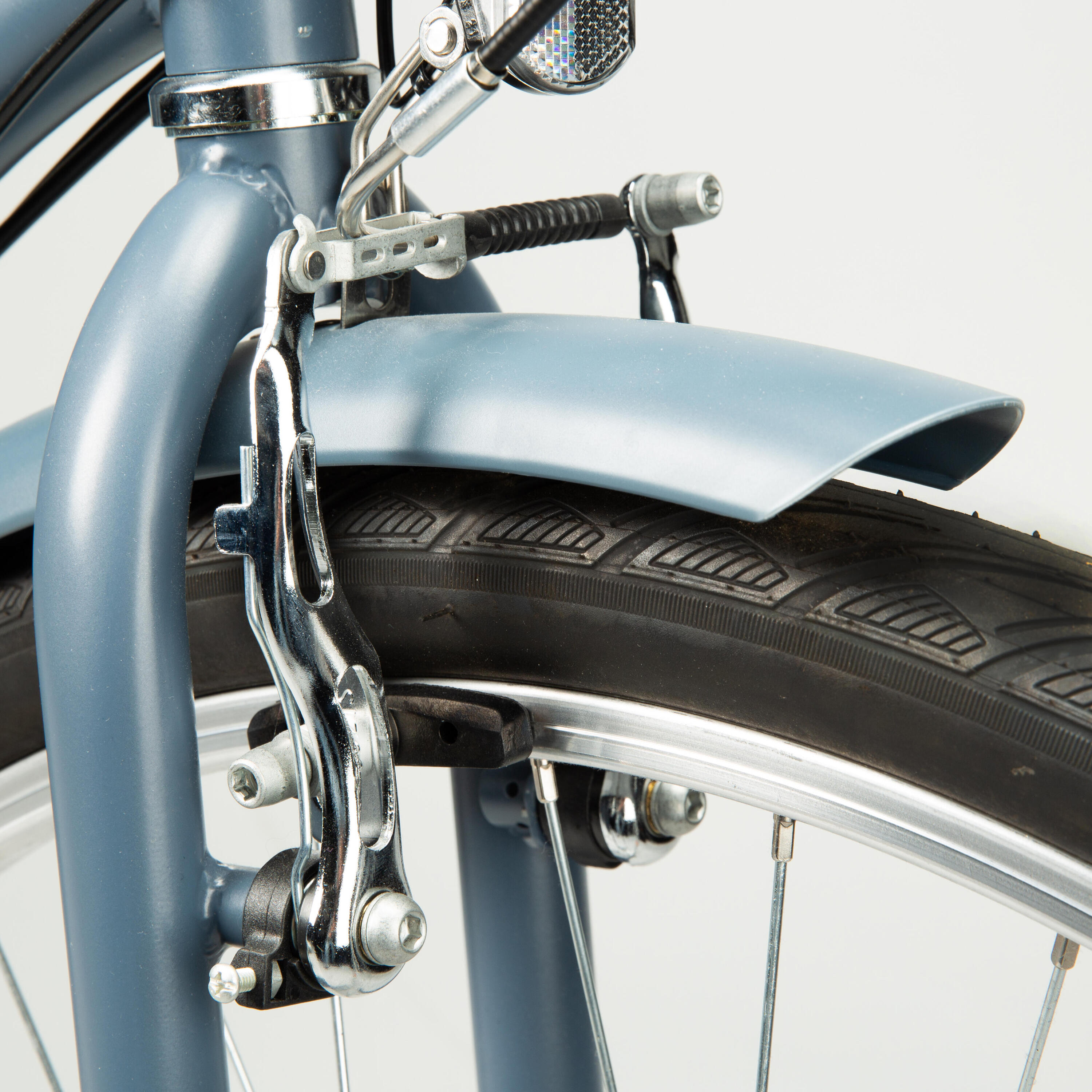 Bici città ELOPS 120 telaio basso azzurra 15/17