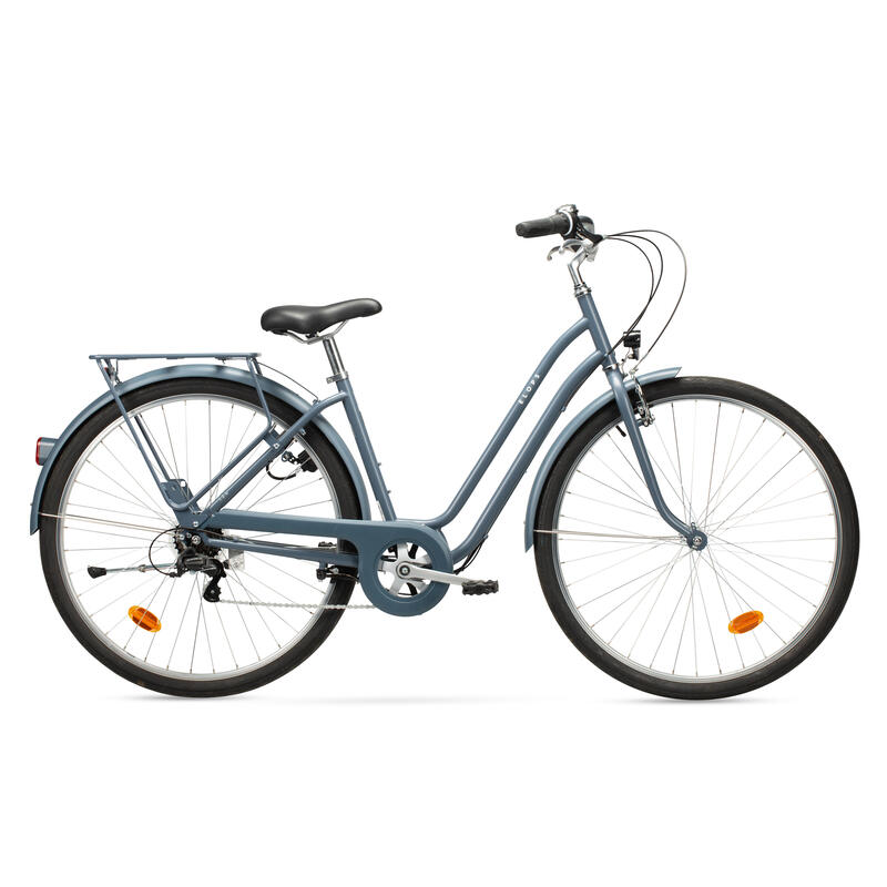 Városi kerékpár Elops 120, alacsony vázzal, kék