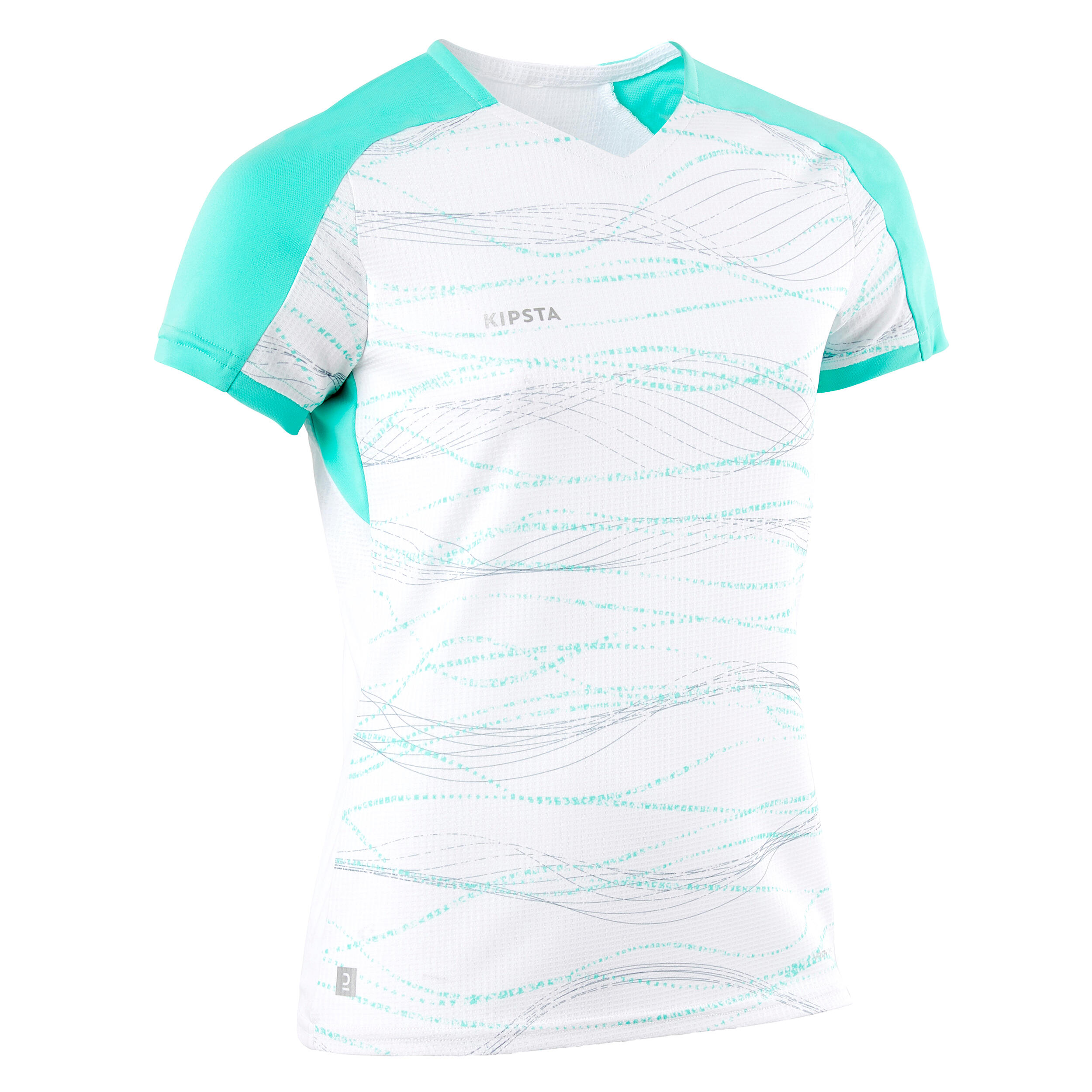 Girls' Football Shirt Viralto - White/Green 1/1