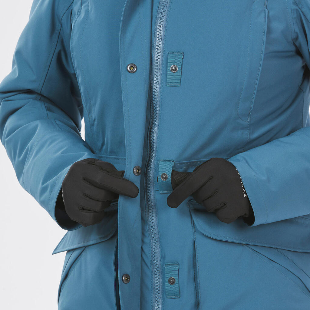 Winterjacke Parka Damen bis -20 °C wasserdicht Winterwandern - SH900 grün