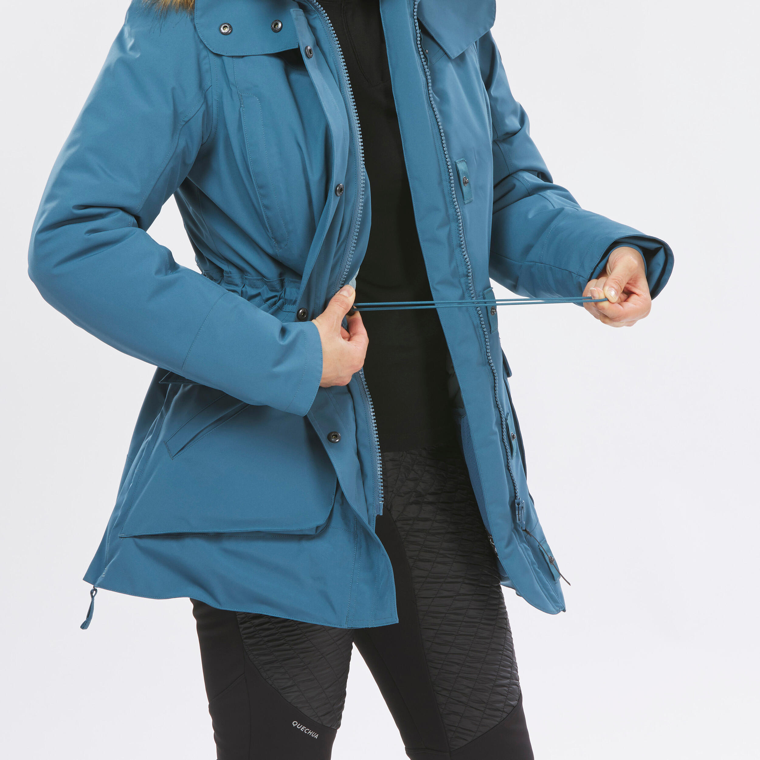 Quechua by Decathlon Blue Waterproof Women's Winter Jacket size