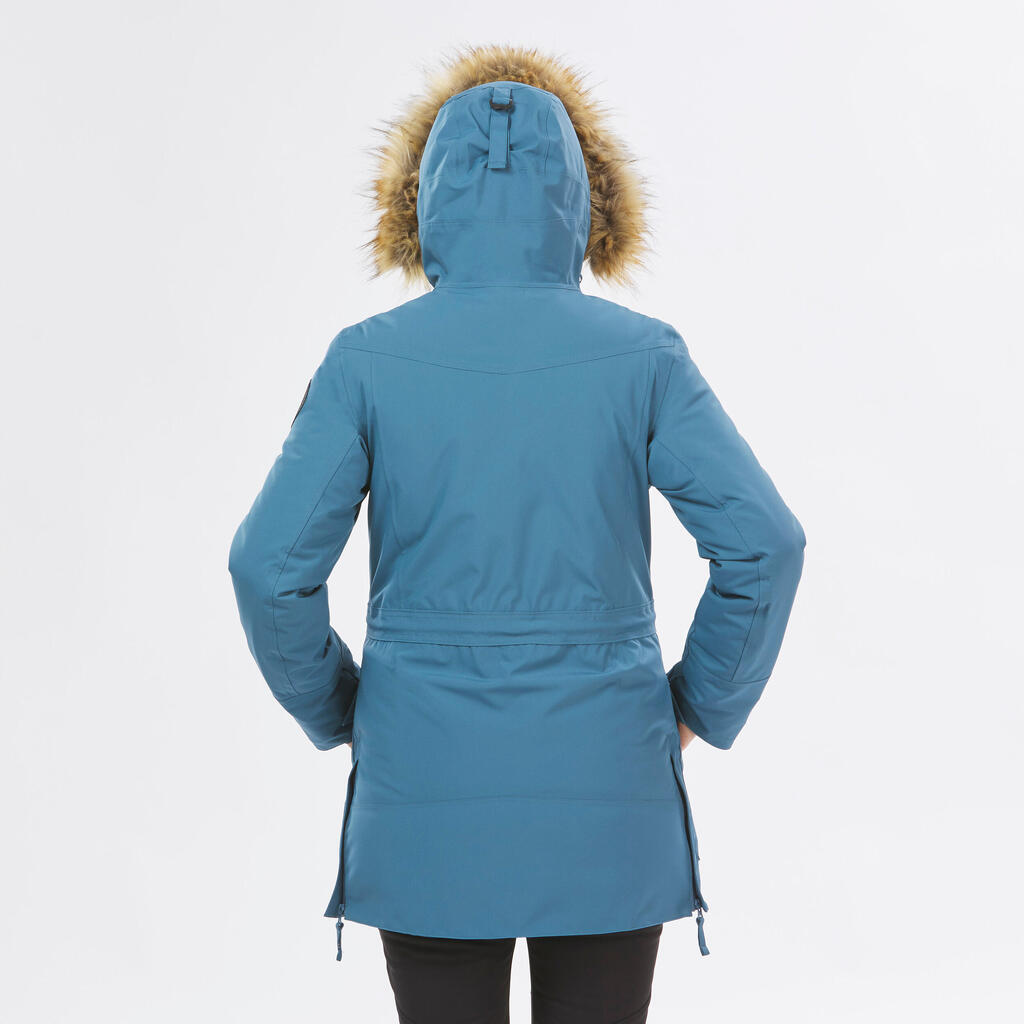 Winterjacke Parka Damen bis -20 °C wasserdicht Winterwandern - SH900 grün