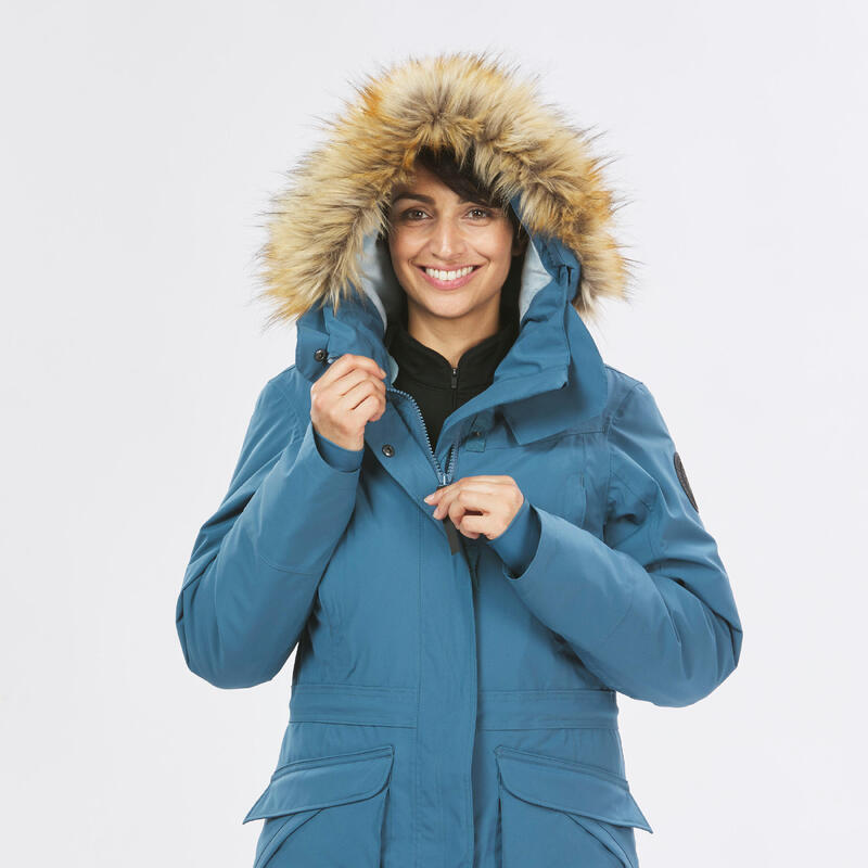 Parka trekking donna SH900 impermeabile verde | -20°C 