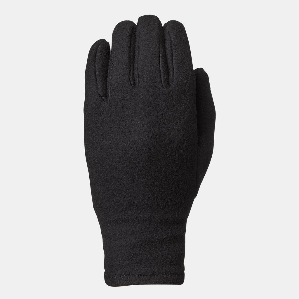Kids’ fleece gloves, 4-14 years HIKE100 - Black