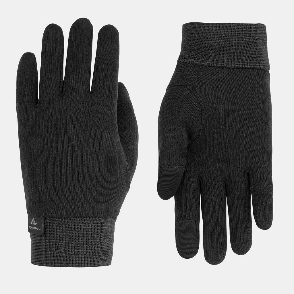 KIDS’ HIKING TOUCHSCREEN COMPATIBLE GLOVES - SH500 MOUNTAIN SILK - AGE 6-14 