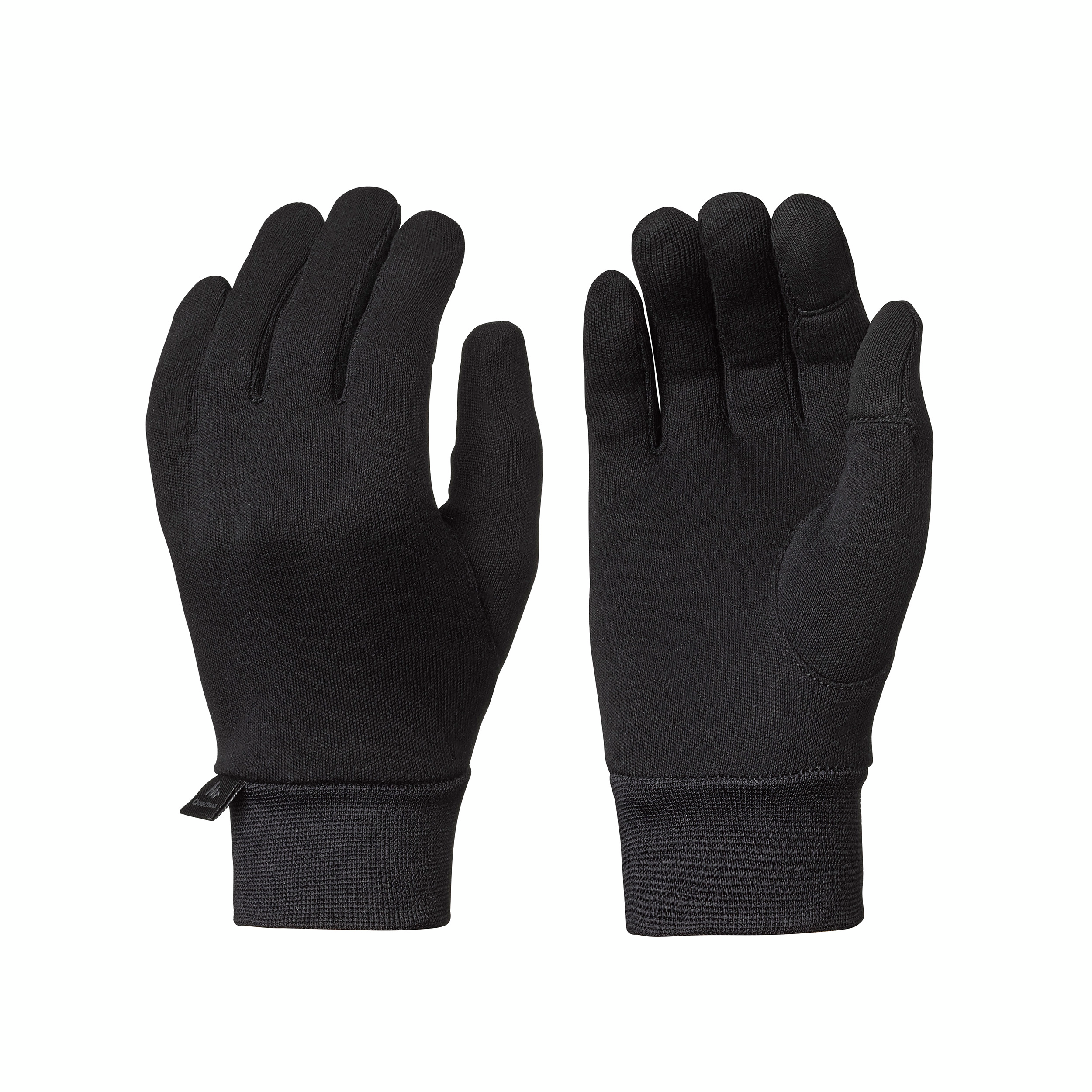 Sous-gants noirs en soie