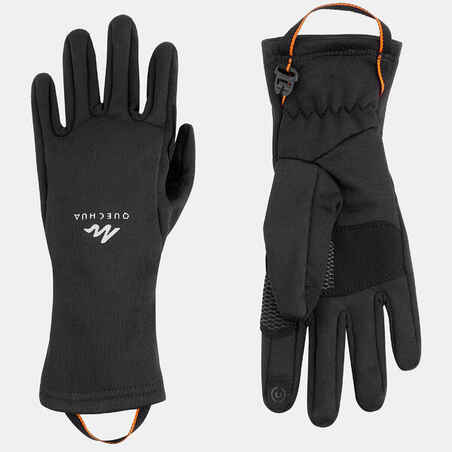 KIDS' HIKING TOUCHSCREEN COMPATIBLE GLOVES - SH500 MOUNTAIN STRETCH - AGE 6-14