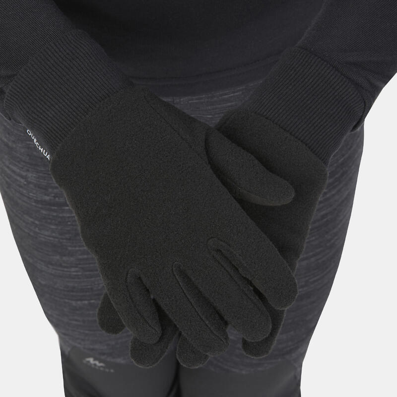 Çocuk Outdoor Polar Eldiven - 6/14 Yaş - Siyah - HIKE500