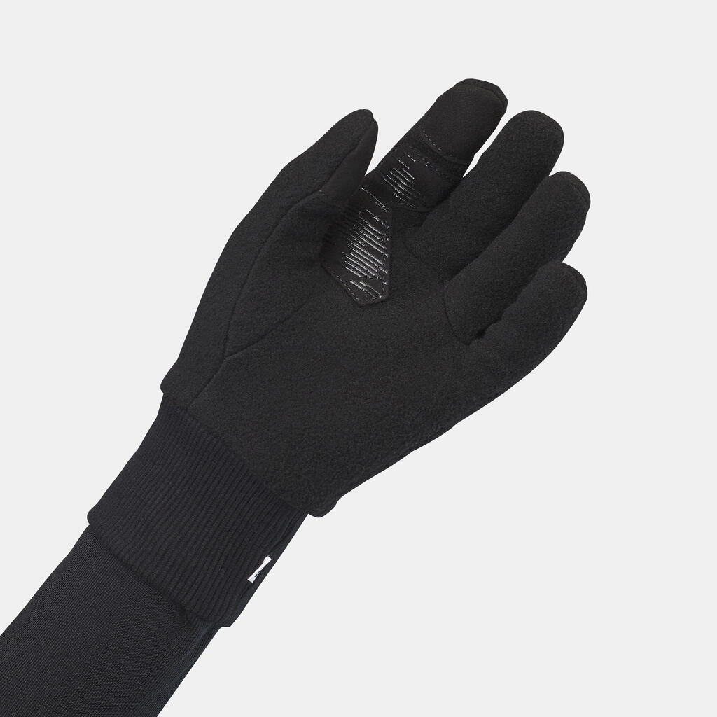 Kids' Fleece Gloves 6-14 Years  HIKE500 - Black