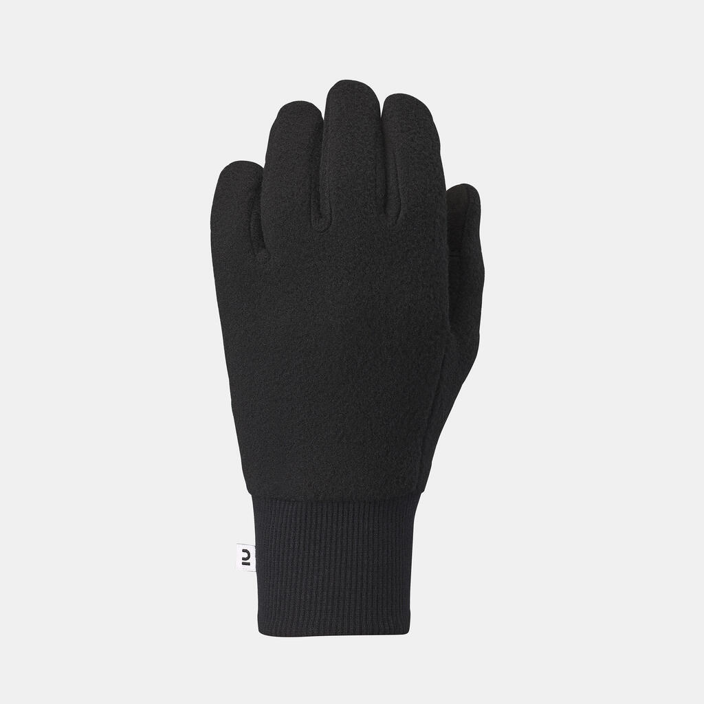 Kids' Fleece Gloves 6-14 Years  HIKE500 - Black